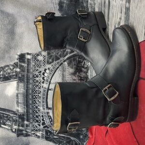 Frye Veronica Back Zip Short Moto Boots Womens Size 6.5 B